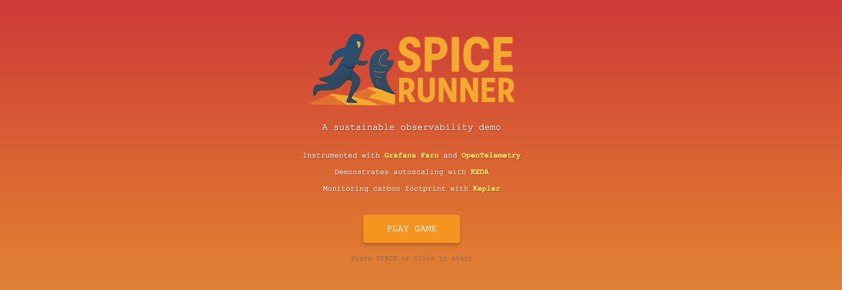 Spice Runner — a sustainable observability demo